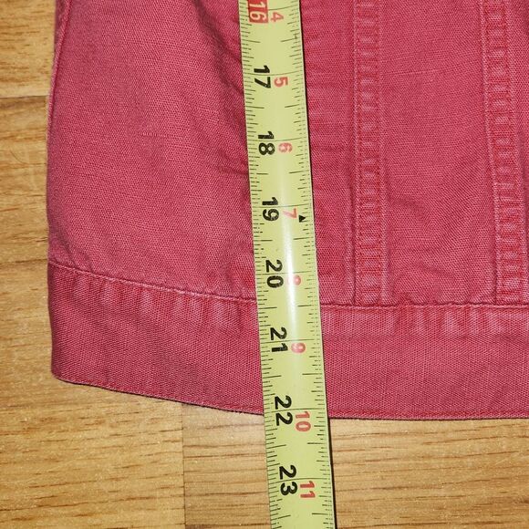 Eddie Bauer Authentic Outdoor Outfitter Pink Button-up Jacket Women L Linen - Picture 4 of 10